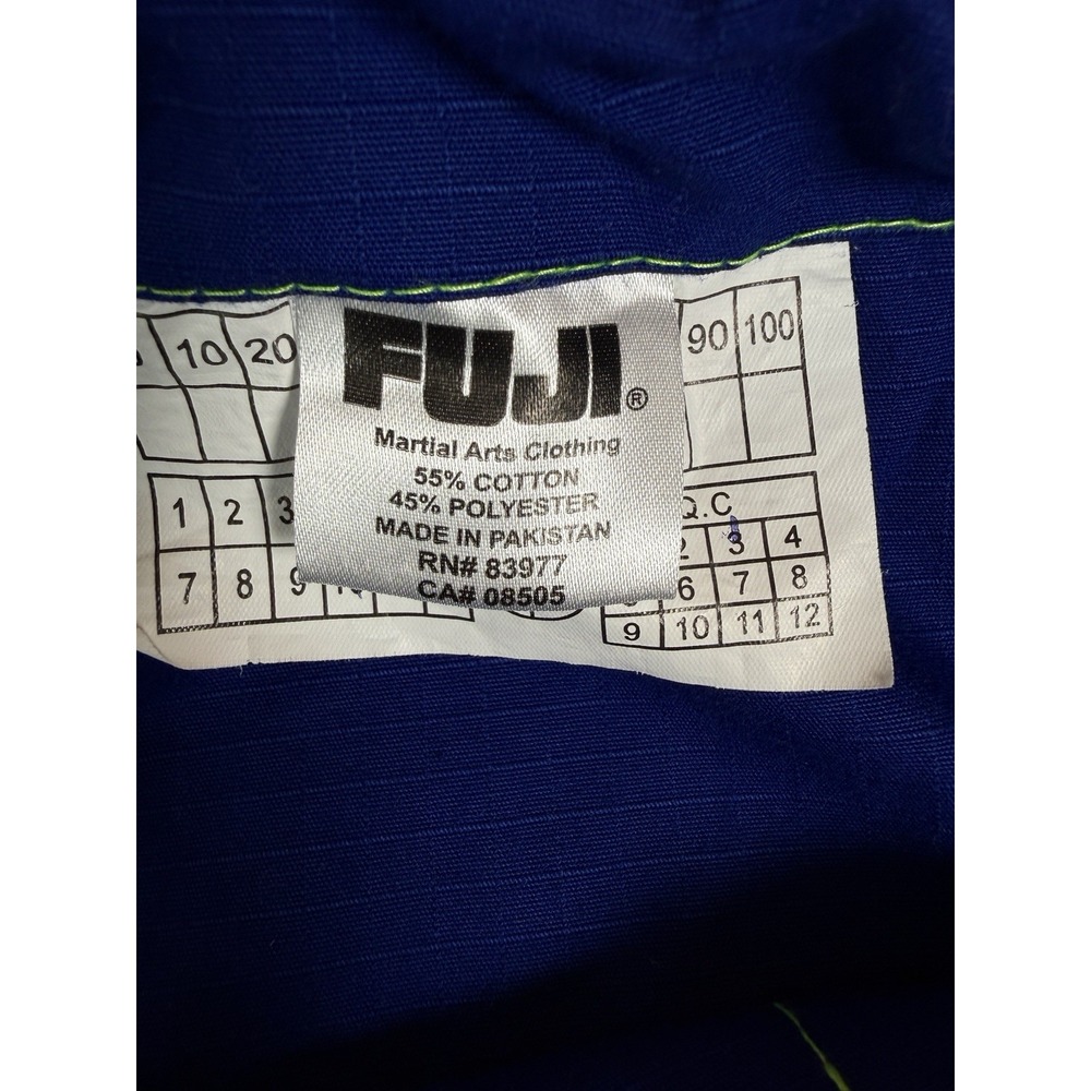 FUJI Suparaito BJJ Gi Pants A3 Blue Ripstop Jiu-Jitsu Unisex 43x29 Drawstring - Picture 4 of 11
